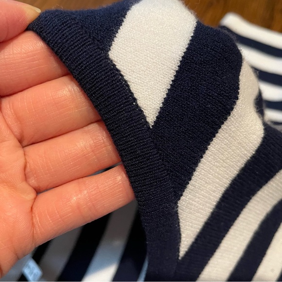 Milly Striped Elbow Sleeve Midi Dress - Picture 6 of 10